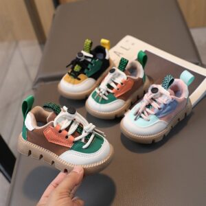 Kids Unisex Spring Autumn Leisure Sports Versatile Lace-Up Sneakers