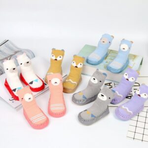 Toddlers Newborn Baby Fashion Girls Boys Casual Basic Cartoon Soft Bottom Casual Floor Socks Shoes