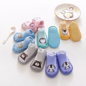 Toddlers Newborn Baby Fashion Girls Boys Casual Basic Cartoon Soft Bottom Casual Floor Socks Shoes
