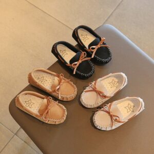 Children Kids Baby Fashion Boys Girls Bow Flat Shoes