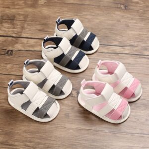 Toddlers Newborn Baby Fashion Girls Boys Color Matching Sandals Shoes