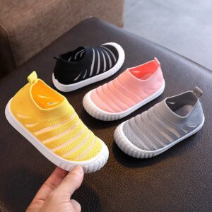 Children Kids Baby Fashion Girls Boys Casual Breathable Net Solid Color Sneakers Shoes