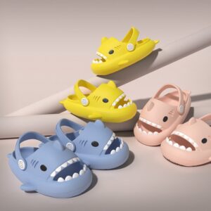Children Kids Baby Fashion Girls Boys Casual Cute Cartoon Soft-Soled Shark Slippers Sandals Shoes