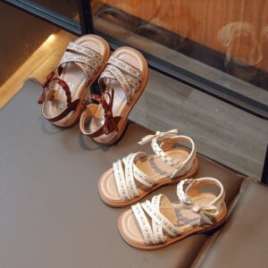 Children Kids Baby Fashion Girls Soft Bottom Bowknot Sandals Shoes