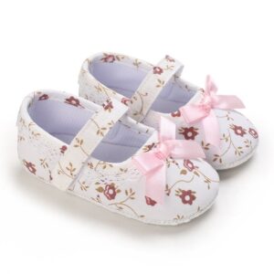 Toddlers Newborn Baby Fashion Girls Bowknot Flower Soft Sole Casual Princess Shoes
