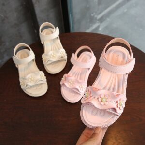 Children Kids Baby Fashion Girls Casual Soft Bottom Flower Sandals Shoes