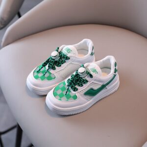 Children Kids Baby Fashion Girls Boys Casual Soft Bottom Hollowed Out Plaid Sports Sneaker Shoes