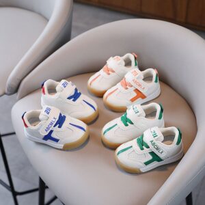 Children Kids Baby Fashion Girls Boys Casual Soft Bottom Letter Velcro Closure Sneaker Shoes