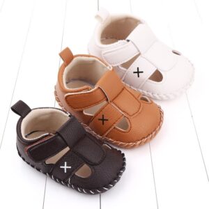 Toddlers Newborn Baby Fashion Girls Boys Casual Solid Color Soft Bottom Sandals Shoes