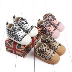 Toddlers Newborn Baby Fashion Girls Boys Leopard Soft Bottom Sports Casual Breathable Shoes