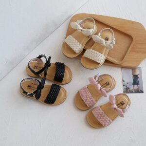 Children Kids Toddlers Fashion Girls Soft Bottom Cute Bowknot Princess Sandals