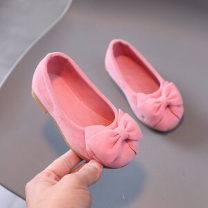 Children Kids Toddlers Girls Bow Princess Flats Shoes