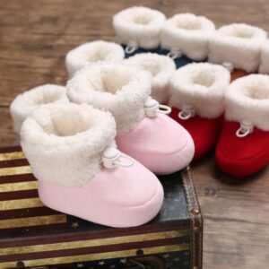Baby Color Matching Soft Cloth Bottom Snow Boots