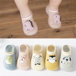 Baby Cute Cartoon Pattern Knitted Breathable Comfortable Anti Slip Soft Bottom Floor Socks First Walkers