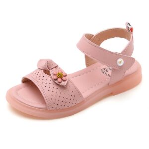 Girls Elegant Flower Decoration Non-slip Sandals