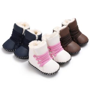 Baby Simple Solid Color Plush First Walkers
