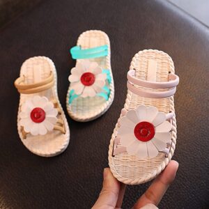 Girls Flower And Bow Pattern Non-slip Slippers