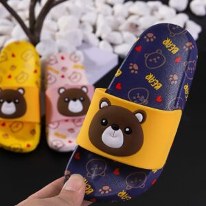 Kids Cute Cartoon Bear Pattern Slippers