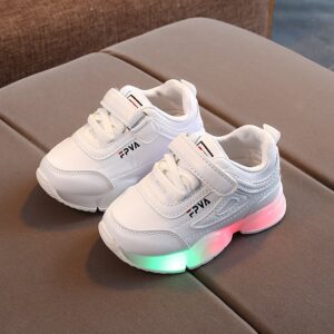 Children Fashion Breathable LED Luminous Sole Sneakers