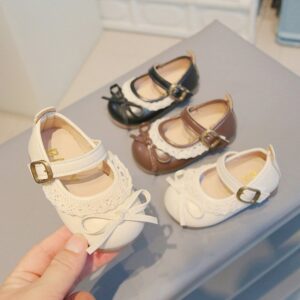 Kids Girls Casual Cute Bow Velcro First Walkers Shoes
