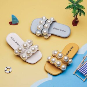 Girls Pearl Soft-soled Summer Fashion Cute Beach Slippers Shoes