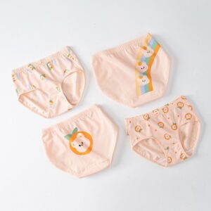 Kids Girls Cute Cartoon Print Underwear Sets
