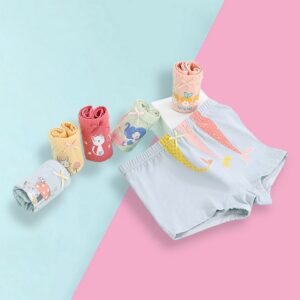 Kids Toddler Girls Cute Cartoon Print Underwear Cotton Boxer Pants