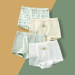 Kids Toddler Girls Cute Cartoon Print Underwear Cotton Boxer Pants