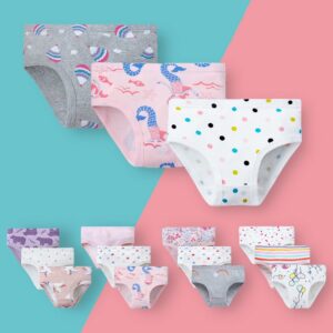 Kids Toddler Girls Cotton Underwear Cartoon Print Briefs Sets