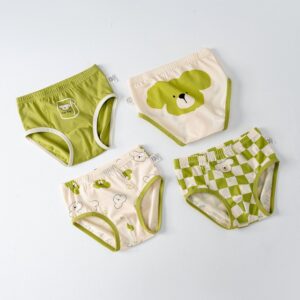 Kids Toddler Boys Cotton Underwear Cartoon Print Briefs Sets