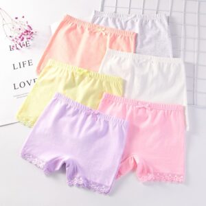Girls Basic Solid Color Five-point Pants