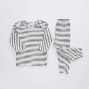 Kids Simple Solid Color Soft Tops And Pants Leisure Wear