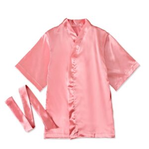 Girls Fashion Long-sleeves Letter Printed Bathrobes And Robe Strap Set