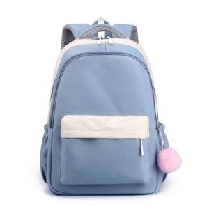Children Fashion Simple Color Matching Nylon Backpack School Bag