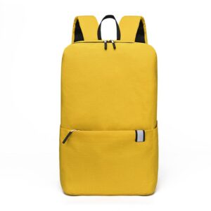 Children Fashion Simple Solid Color Canvas Backpack School Bag