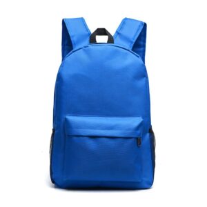 Children Fashion Simple Solid Color Girls Boys Canvas Backpack School Bag