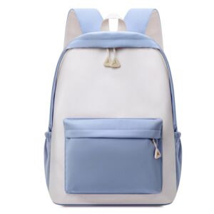 Children Fashion Waterproof Color Matching Canvas Backpack School Bag