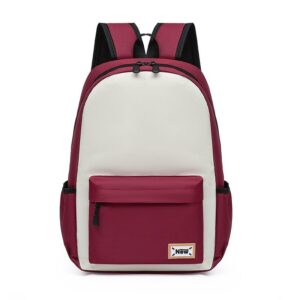 Children Fashion Girls Boys Color Matching Nylon Backpack School Bag