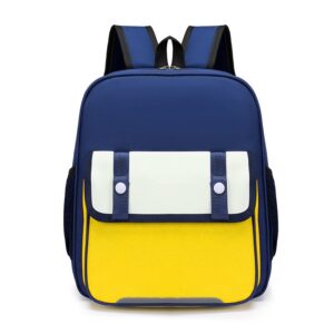 Children Fashion Girls Boys Color Matching Nylon Backpack School Bag