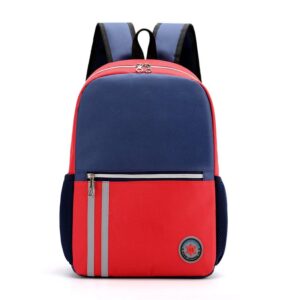 Children Fashion Girls Boys Color Matching Canvas Waterproof Backpack School Bag
