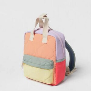 Kids Unisex Casual Cute Color Matching Canvas School Bag