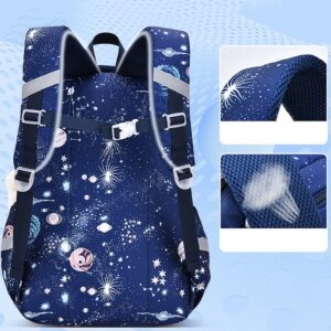 Kids Cute Cartoon Space All Over Print Casual Backpack Schoolbag