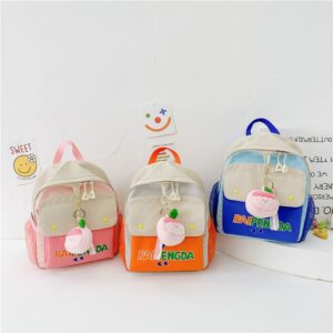 Children Kids Baby Fashion Girls Boys Color Matching Backpack School Bag