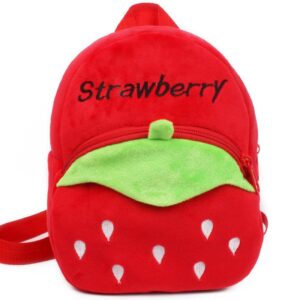Children Kids Baby Fashion Cute Strawberry Plush Toy School Bag Backpack