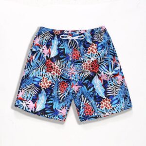 Boys Casual Printed Loose Beach Swim Trunks