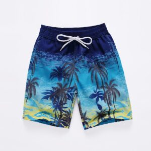 Boys Casual Printed Loose Swim Trunks