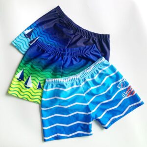 Children Fashion Wave Print Swimming Trunks