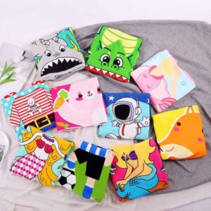 Kids Unisex Casual Cute Cartoon Print Beach Hooded Bath Towel Cape