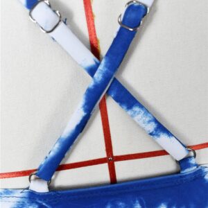 Girls Simple Tie-dye Tops And Bottoms Bikini Suit