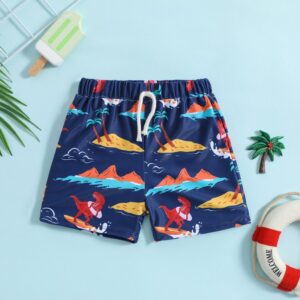 Toddlers Newborn Baby Fashion Boys Cartoon Dinosaur Printed Swimwear Shorts